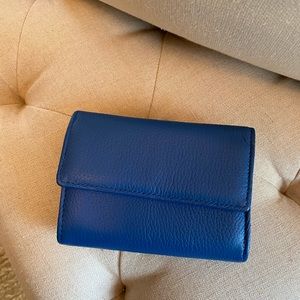 Blue Leather Wallet